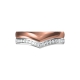 Signature 2 tier Stack Ring | Dia on White | Rose Gold