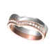 Signature 2 tier Stack Ring | Dia on Rose | White Gold