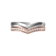 Signature 2 tier Stack Ring | Dia on Rose | White Gold