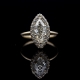 Solitaire Ring Setting Marquise Fully Encase Diamond 