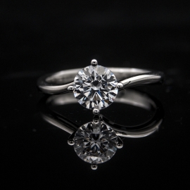 Solitaire Ring Setting 4 | Asymmetrical Curve