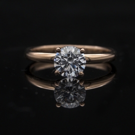 Solitaire Ring Setting 9 | Uniform Dome band