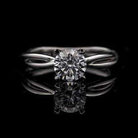 Solitaire Ring Setting 10 | Heart Prongs Infinity Band