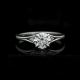 Solitaire Ring Setting 16 Dual Side Diamonds