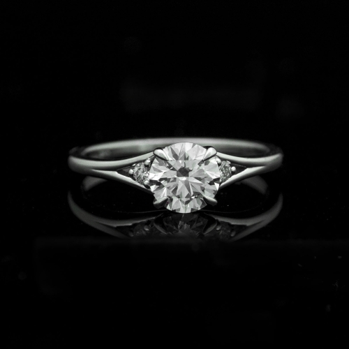 Solitaire Ring Setting 16 Dual Side Diamonds