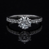 Solitaire Ring Setting 36 | Uniform Band Pave Diamond
