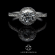 Solitaire Ring Setting 39 | Pave Diamond Halo and Band