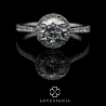 Solitaire Ring Setting 39 | Pave Diamond Halo and Band