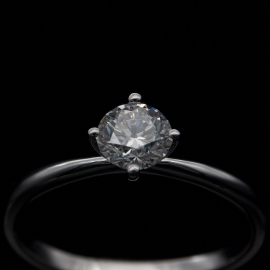 Solitaire Ring Setting 18 | Taper Domed Band