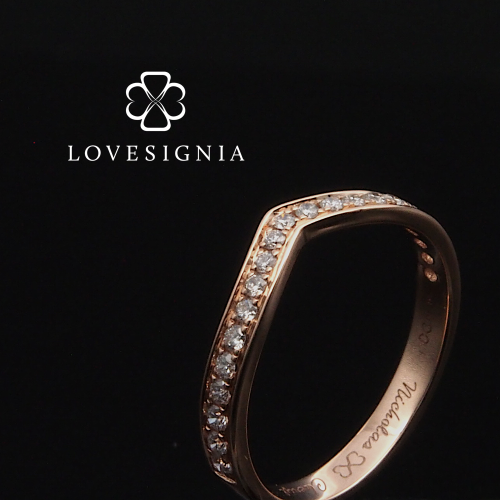 Signature Diamond Stack Ring Rose Gold