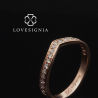 Signature Stack Diamond Rose Gold Ring