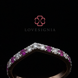 Signature Stack Ring Micro Pavé Sapphire 180979