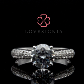 Signature Ring Setting 156709 2 Rows Pave Band