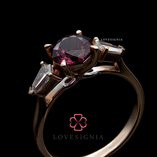 Signature Ring Setting 165605 Side Diamonds