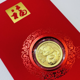 招财 Fortune Snake Pure Gold Ornament 0.1g