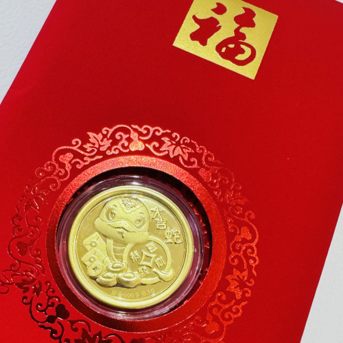 大吉 Fortune Snake Pure Gold Ornament 0.1g
