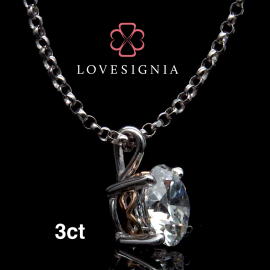 Signature Solitaire Pendant 3ct