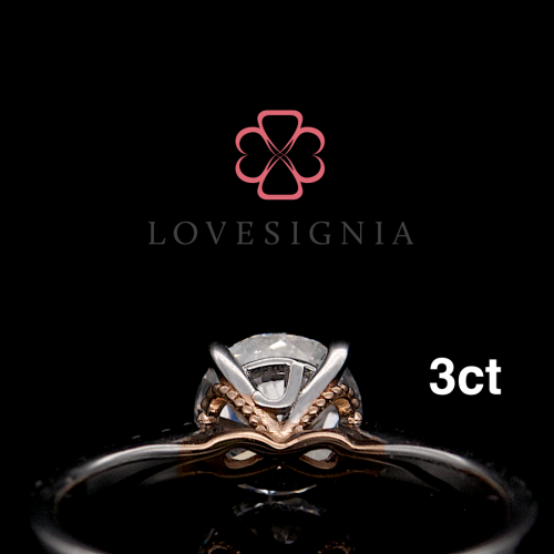 Eternal Journey®  Engagement Ring 3ct | Tailor Your Insignia®  | Your Initials or Motifs