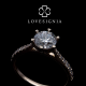 Solitaire Ring Setting 43 | 6 Prongs Taper Band with Pave Diamond