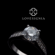 Solitaire Ring Setting 44 | 4 Prongs | Graduating Pave Diamond