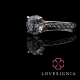 Signature Ring Setting 182515 Milgrain Hearts