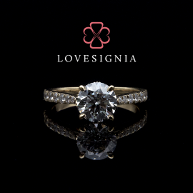 Signature Ring Setting 182515 Milgrain Hearts