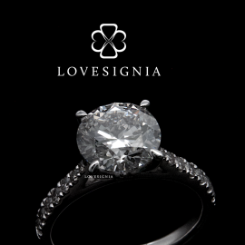 Solitaire Ring Setting 2 | Taper Pave Diamond Band
