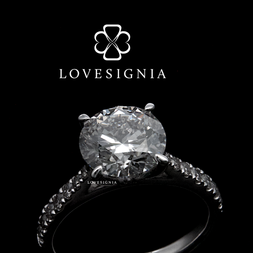 Solitaire Ring Setting 2 | Taper Pave Diamond Band