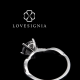 Solitaire Ring Setting 48 | 5 Prongs  Alternate Pave and Polish Inifinity Band