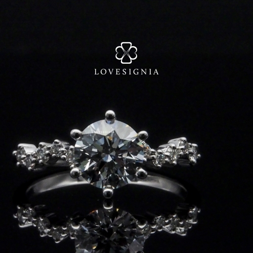 Solitaire Ring Setting 50 | 6 Prongs Constellation Band