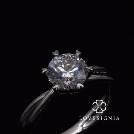 Solitaire Ring Setting 180978 | 6 Prongs Polish Infinity Band