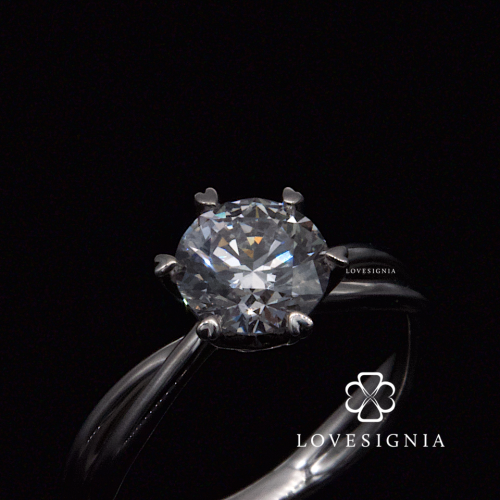 Solitaire Ring Setting 52 | 6 Prongs Polish Infinity Band