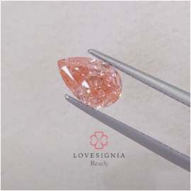SALE! Flamingo Peach Sparkle Pear Diamond