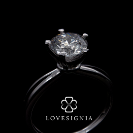 Solitaire Ring Setting 189030 | 5 Prongs Dual Shank